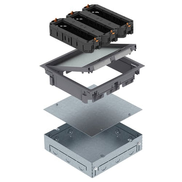 GULVBOKS GES 9 KOMPLET RAL 7011 JERNGRÅ - 1