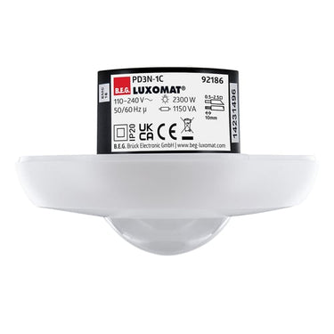 PD3N-1C-DM Bevægelsessensor 1 kanal ON/OFF 230V Ø10m/h2,5m EURO-dåse. - 1