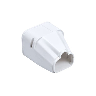 Afslutningsstykke til varmepumpekanal 77 x 64 mm hvid - 1