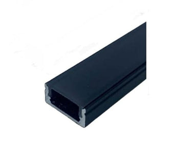 Alu profil 8 sort med sort cover - 2,5 m - 1