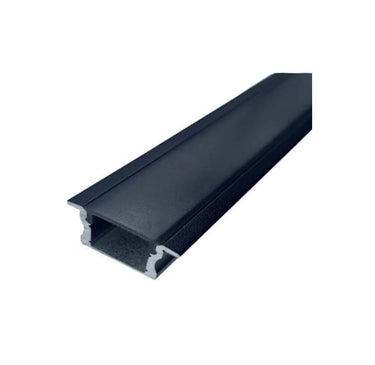 Alu profil 9 sort med sort cover - 2,5 m - 1