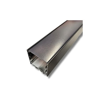 Alu profil 20 sort med sort cover - 2,5 m - 1