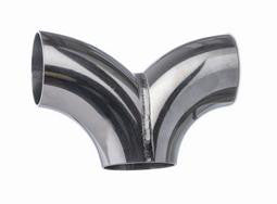 Dobbelt T-bøjning ISO 316L satin Ø63,5X1,6 - 1