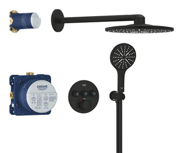 GROHE Grohtherm SmartControl sampak indbyg 3SC rund mat sort - 1
