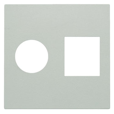 Afdækning til kombiudtag 1 x koax + 1 x RJ45 light grey - 1
