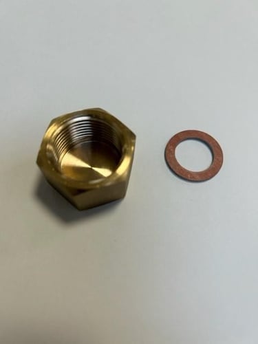 Slutmuffe Rødgods med pakning 3/4" - 1