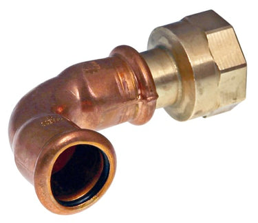 VSH vinkel 90° muffe/muffe 18 mm x 3/4" CU - 1