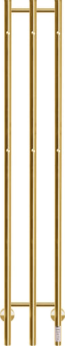 KRISS Trio el håndklædetørrer 1480x230mm blank messing/guld PVD-belagt rf stål - 1