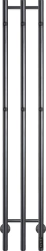 KRISS Trio el håndklædetørrer 1480x23 mm matsort lakeret rf stål - 1