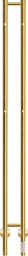 KRISS Twin el håndklædetørrer 1480x130mm blank messing/guld PVD-belagt rf stål - 1