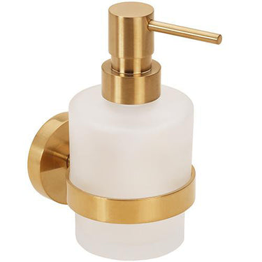 KRISS Simple sæbedispenser t/væg bør messing/guld (PVD)/matteret glas - 1