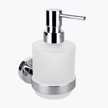 KRISS Simple sæbedispenser t/væg krom/matteret glas - 1