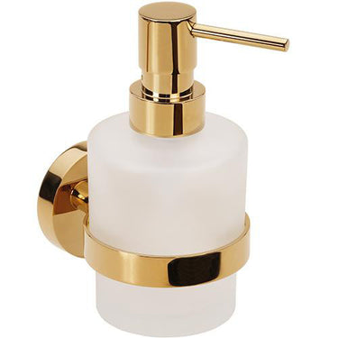 KRISS Simple sæbedispenser t/væg blank messing/guld (PVD)/matteret glas - 1