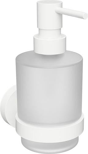 KRISS Simple sæbedispenser t/væg hvid lak/matteret glas - 1