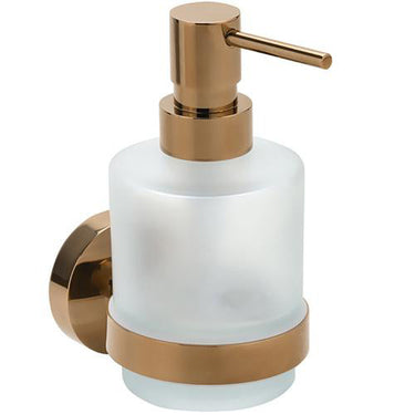 KRISS Simple sæbedispenser t/væg blank kobber (PVD)/matteret glas - 1