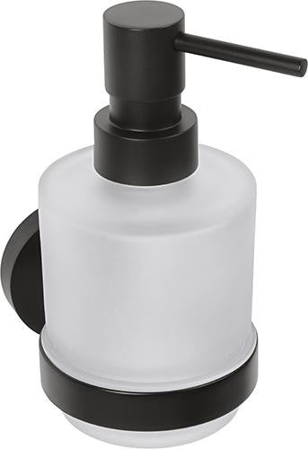 KRISS Simple sæbedispenser t/væg matsort lak/matteret glas - 1
