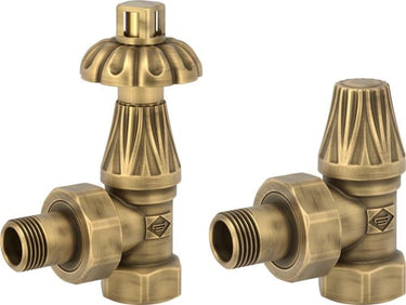 KRISS Vintage Rum ventilsæt til central-/fjernvarme bronze - 1