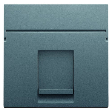 Afdækning til dataudtag 1x RJ45 steel grey coated - 1