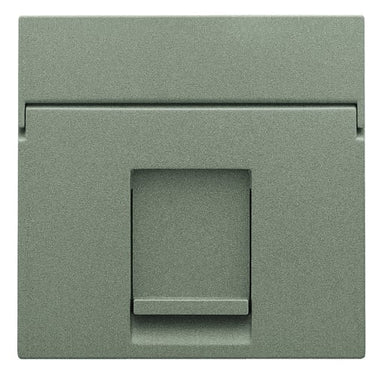 Afdækning til dataudtag 1x RJ45 bronze - 1