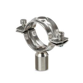 Rørholder m/ 1/2" muffe EN 1.4301 304 A: 78mm 25,0-25,4mm - 1