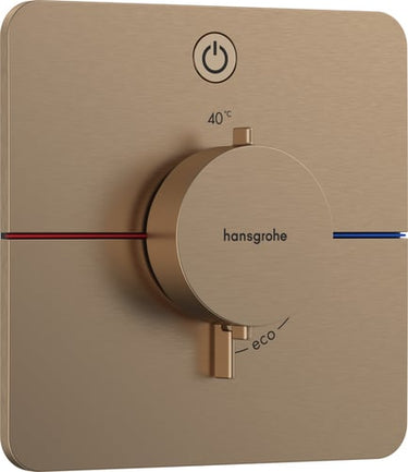 hansgrohe ShowerSelect Comfort Q termostatarmatur til indbygning med afspærring til 1 udtag børstet bronze PVD - 1