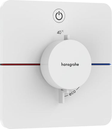 hansgrohe ShowerSelect Comfort Q termostatarmatur til indbygning med afspærring til 1 udtag mat hvid - 1