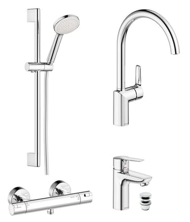Damixa Core projektpakke Home bad + køkken krom - 1