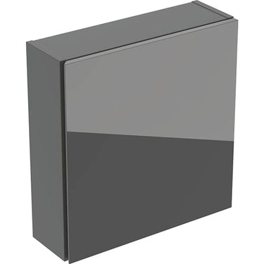 Geberit overskab kvadratisk 1 låge 45 x 46,7 cm korpus lava mat/forside lava glas blankt - 1