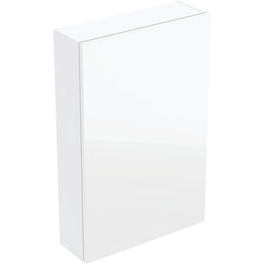 Geberit overskab rektangulært 1 låge 45 x 70 cm korpus hvid højglans/forside hvid glas blankt - 1