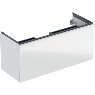 Geberit Acanto underskab til håndvask 120 cm 1 sk + 1 indv sk hvid glas blankt/håndtag hvid mat - 1