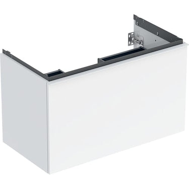 Geberit Acanto underskab til håndvask 90 cm 1 sk + 1 indv sk hvid højglans/håndtag hvid mat - 1