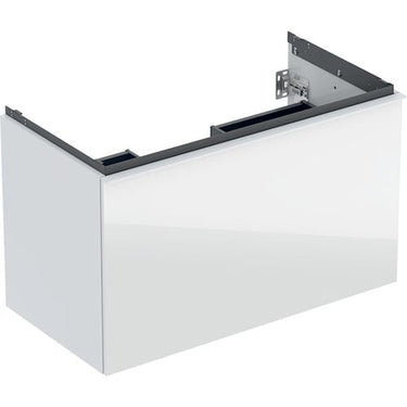 Geberit Acanto underskab til håndvask 90 cm 1 sk + 1 indv sk hvid glas blankt/håndtag hvid mat - 1