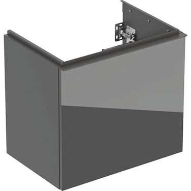 Geberit Acanto underskab til håndvask 60 cm 1 sk + 1 indv sk kompakt lava glas blankt/håndtag lava mat - 1