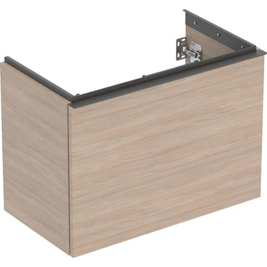 Geberit Acanto underskab til håndvask 75 cm 1 sk + 1 indv sk kompakt eg melamin træstruktur/håndtag lava mat - 1