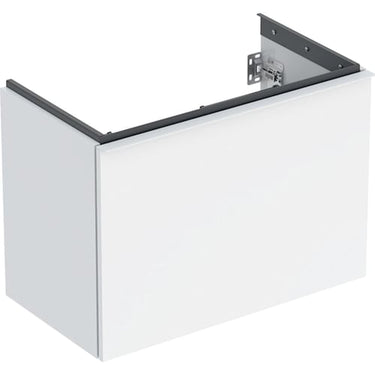 Geberit Acanto underskab til håndvask 75 cm 1 sk + 1 indv sk kompakt hvid højglans/håndtag hvid mat - 1