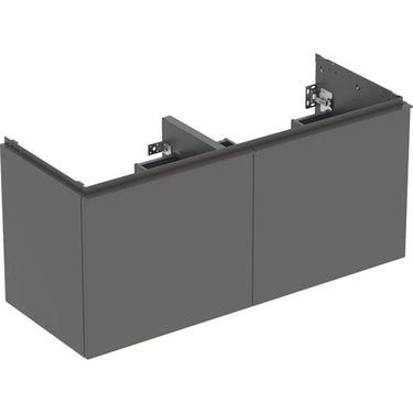 Geberit Acanto underskab til dobbelthåndvask 120 cm 2 sk + 2 indv sk lava mat/håndtag lava mat - 1