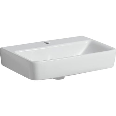 Geberit Renova Compact håndvask 55 x 37 cm hh midt/uden ovl hvid - 1