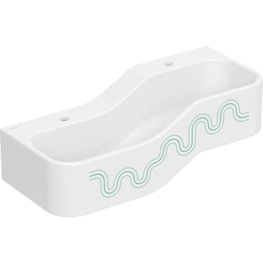 Geberit Bambini lege- og vaskekumme 2 vaskepl lav vask venstre 90 cm hh v/h Skovgrøn - 1
