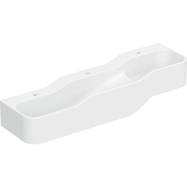 Geberit Bambini lege- og vaskekumme 3 vaskepl lav vask venstre 140 cm hh midt v/h Alpin-hvid - 1