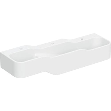 Geberit Bambini lege- og vaskekumme 3 vaskepl lav vask højre 140 cm hh midt v/h Alpin-hvid - 1
