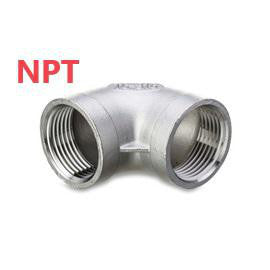 Vinkel 90° NPT 4408/ 316 20 bar muffe/muffe 3/8" - 1