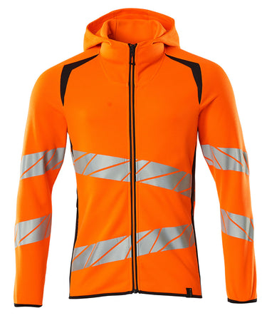 Mascot Hættetrøje med lynlås 19284 Hi-Vis orange/mørk marine str XL - 1