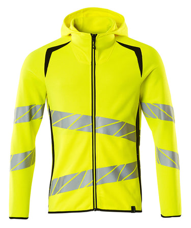 Mascot Hættetrøje med lynlås 19284 Hi-Vis gul/sort str XS - 1