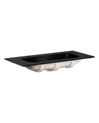 Gustavsberg Artic møbelvask 100cm 2hh mat sort - 1