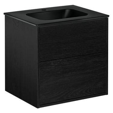 Gustavsberg Artic møbelsæt 60cm 2sk/vask mat sort/sort askefinér - 1