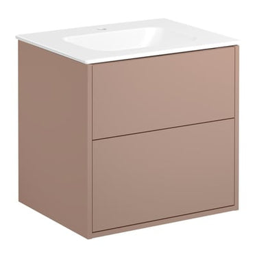 Gustavsberg Artic møbelsæt 60cm 2sk/vask mat hvid/peach - 1