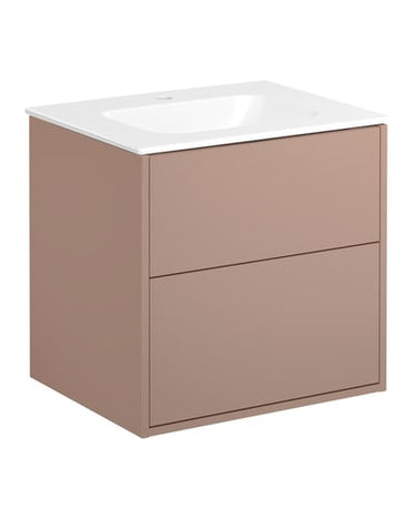 Gustavsberg Artic møbelsæt 60cm 2sk/vask mat hvid/peach - 1