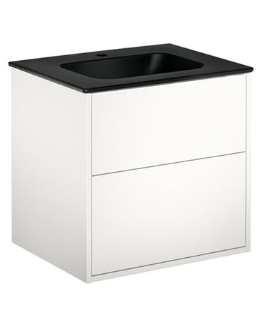 Gustavsberg Artic møbelsæt 60cm 2sk/vask mat sort/hvid - 1