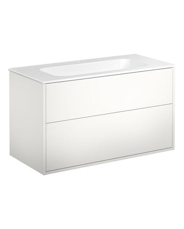 Gustavsberg Artic møbelsæt 100cm 2sk/vask mat hvid/hvid - 1