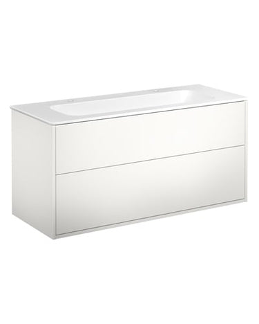 Gustavsberg Artic møbelsæt 120cm 2sk/vask 2hh mat hvid/hvid - 1